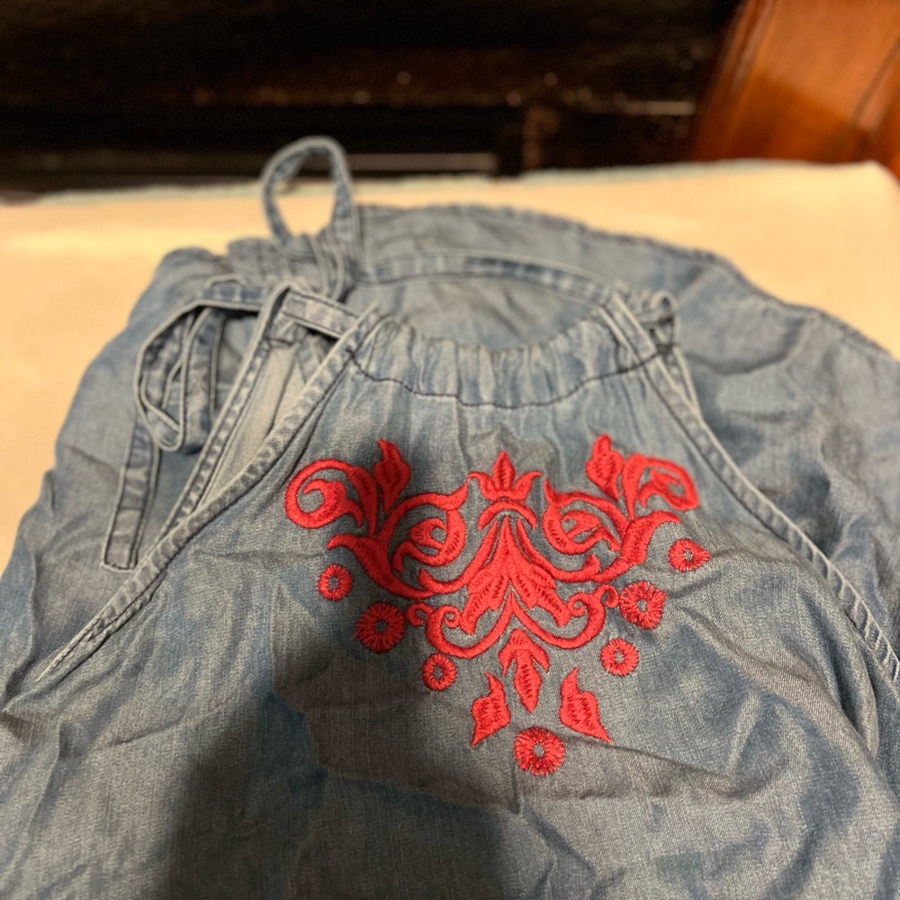 Women’s embroidered jean top